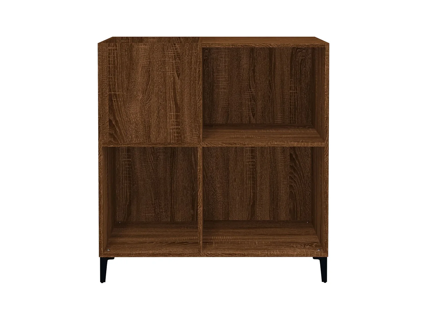 Platenkast 84,5x38x89 cm bewerkt hout bruin eikenkleur BE904453