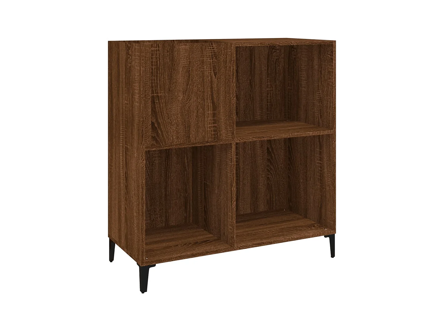 Platenkast 84,5x38x89 cm bewerkt hout bruin eikenkleur BE904453