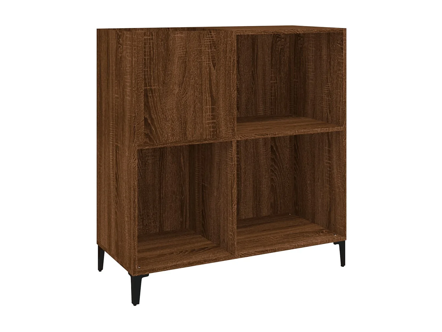 Armoire à disques chêne marron 84,5x38x89 cm bois d'ingénierie FR41726