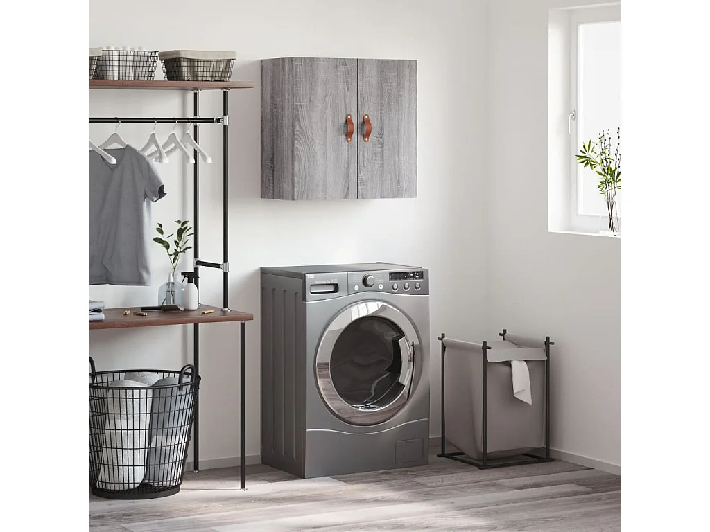 Armoire murale sonoma gris 60x31x60 cm bois d'ingénierie FR94523