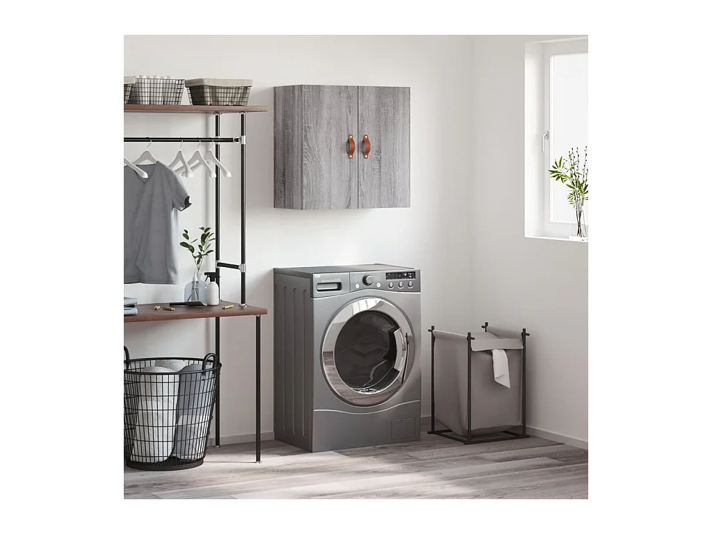 Armoire murale sonoma gris 60x31x60 cm bois d'ingénierie FR94523
