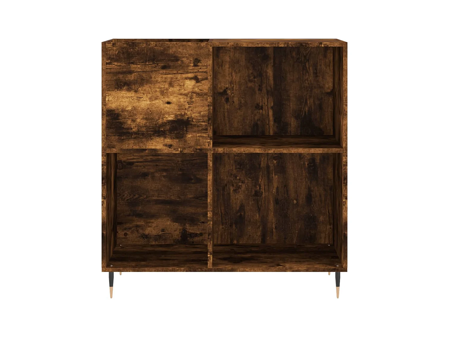 Platenkast 84,5x38x89 cm bewerkt hout gerookt eikenkleurig BE295273