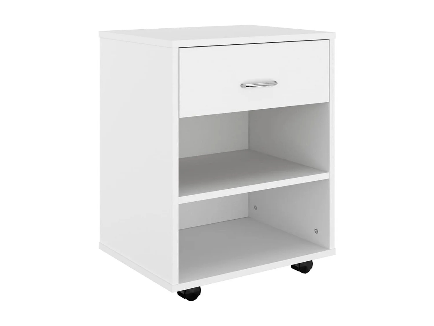 Armoire à roulettes Blanc 46x36x59 cm Bois d'ingénierie FR60884