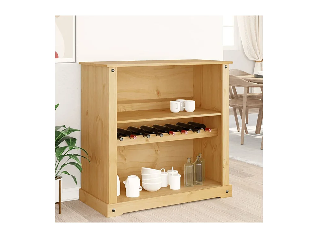 Armoire à vin Corona 107,5x51x105,5 cm bois de pin massif FR94083