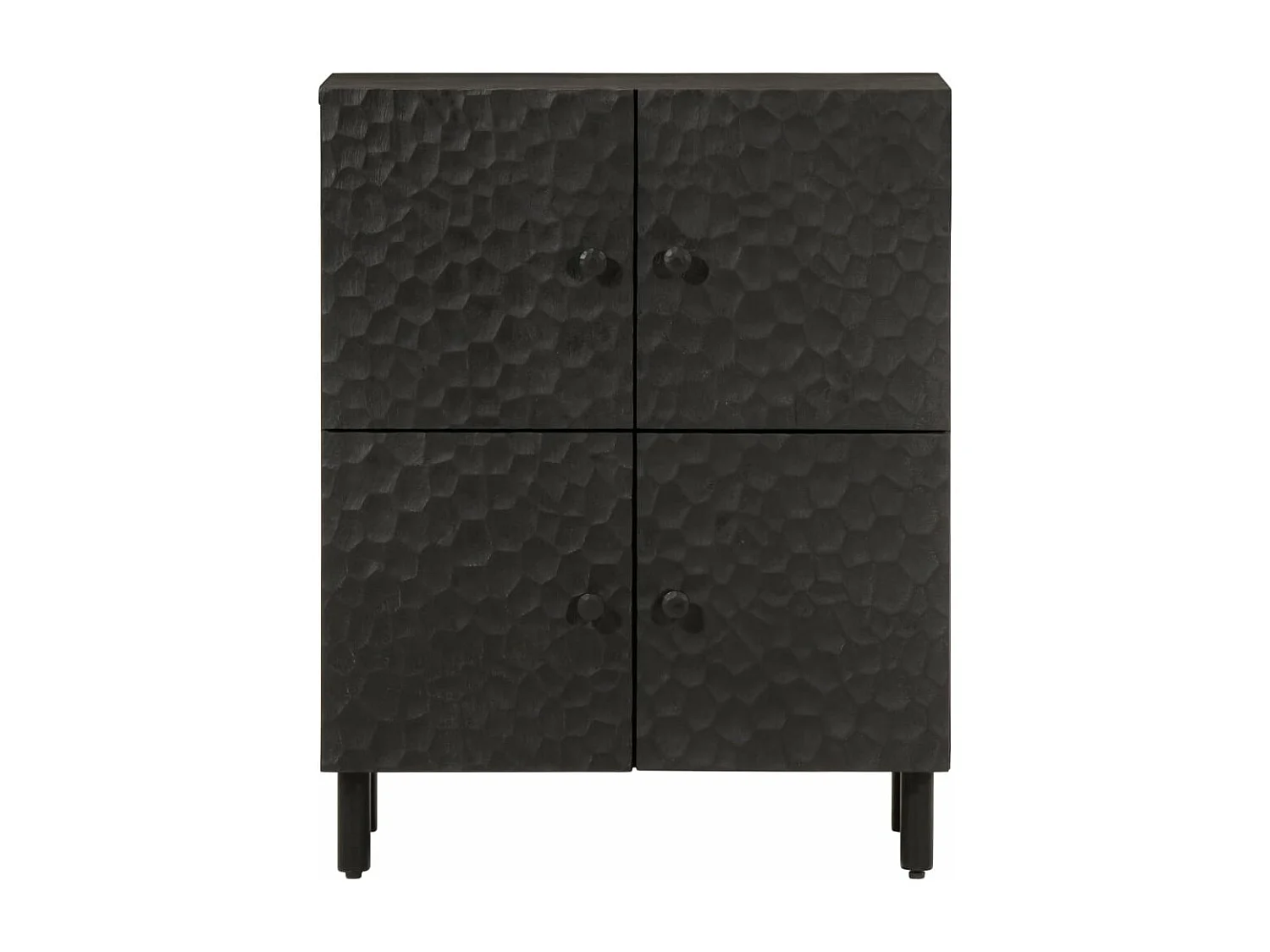 Móvel de apoio 60x33x75 cm madeira de mangueira maciça preto PT830954