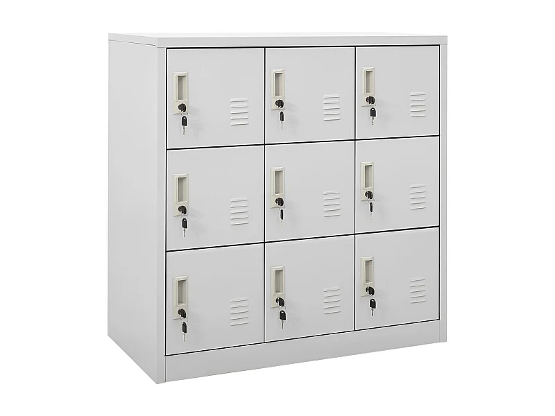 Armoire à casiers Gris clair 90x45x92,5 cm Acier FR24962
