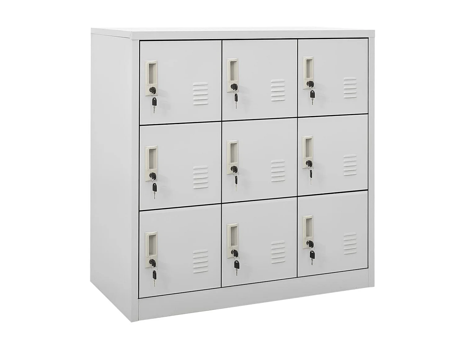 Armoire à casiers Gris clair 90x45x92,5 cm Acier FR24962