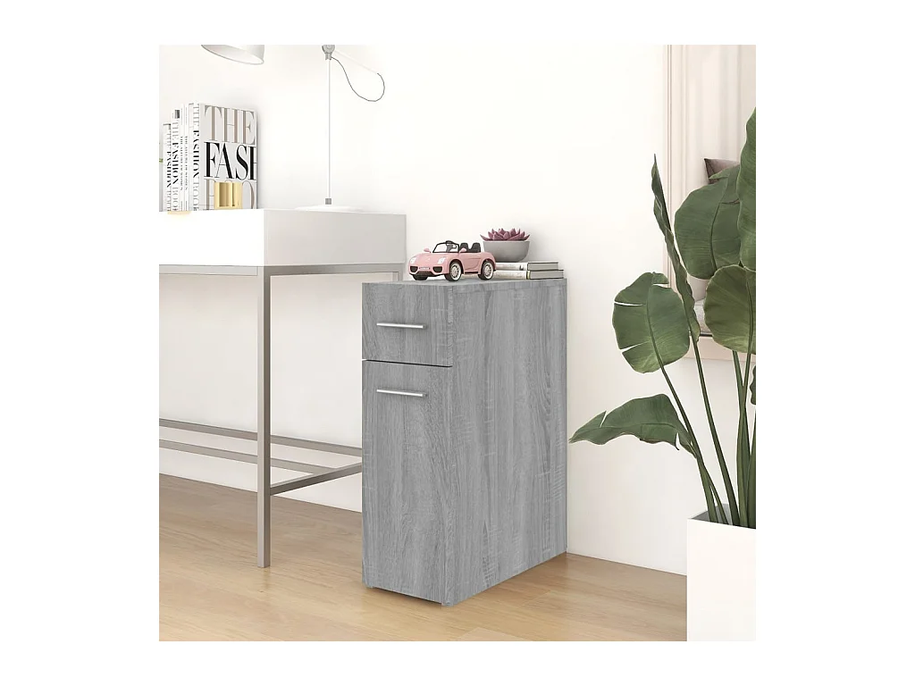 Armario botiquín madera contrachapada gris Sonoma 20x45,5x60cm ES975896