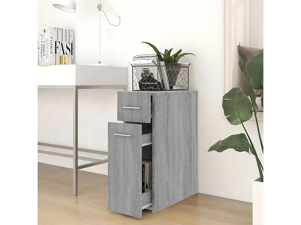 Armoire apothicaire Sonoma gris 20x45,5x60 cm Bois d'ingénierie FR86338
