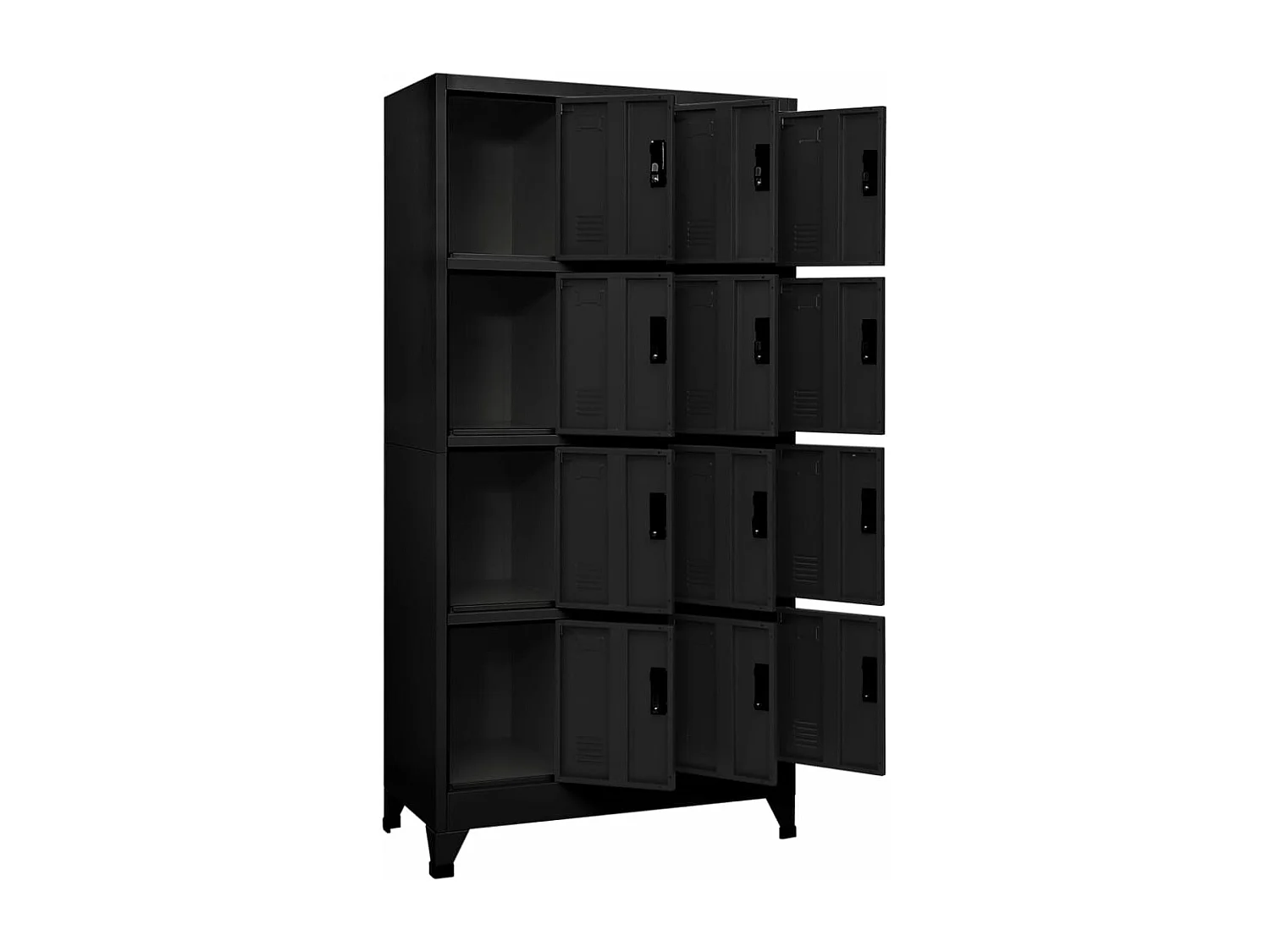 Armoire à casiers Noir 90x45x180 cm Acier FR15586