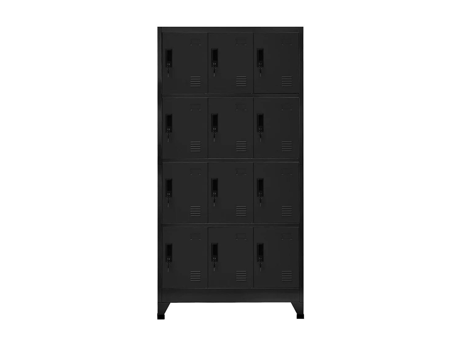 Lockerkast 90x45x180 cm staal zwart BE623575