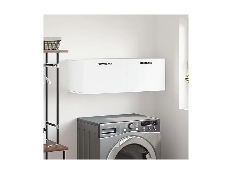 Armário parede 100x36,5x35 cm derivados de madeira branco PT759005