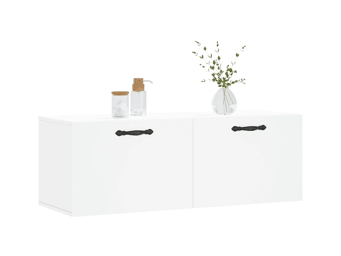 Wandkast 100x36,5x35 cm bewerkt hout wit BE589264