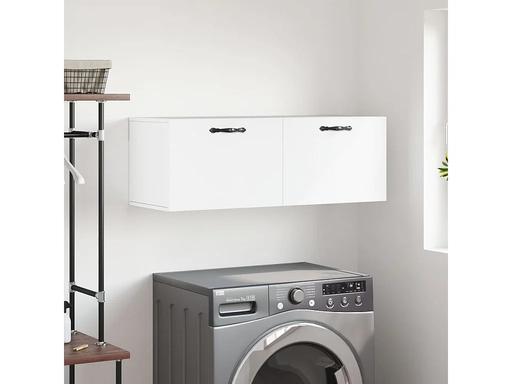 Armoire murale blanc 100x36,5x35 cm bois d'ingénierie FR94065