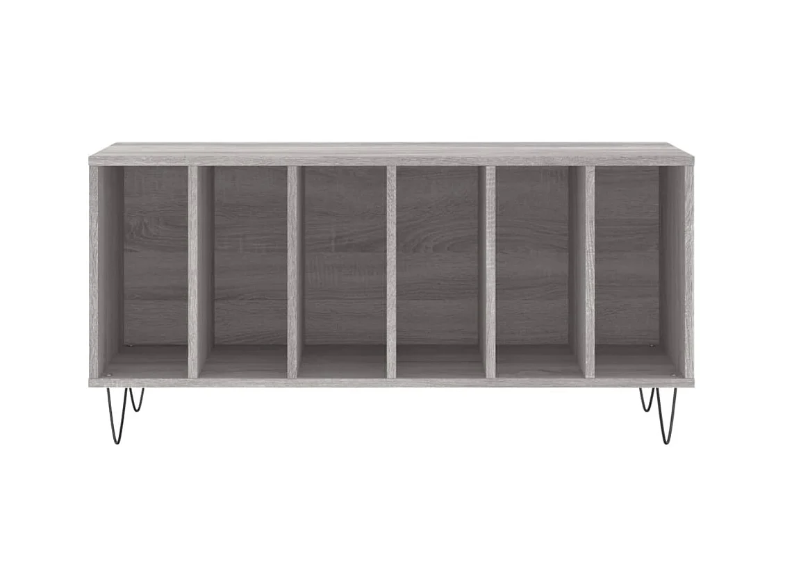 Mueble para discos madera contrachapada gris Sonoma 100x38x48cm ES997698