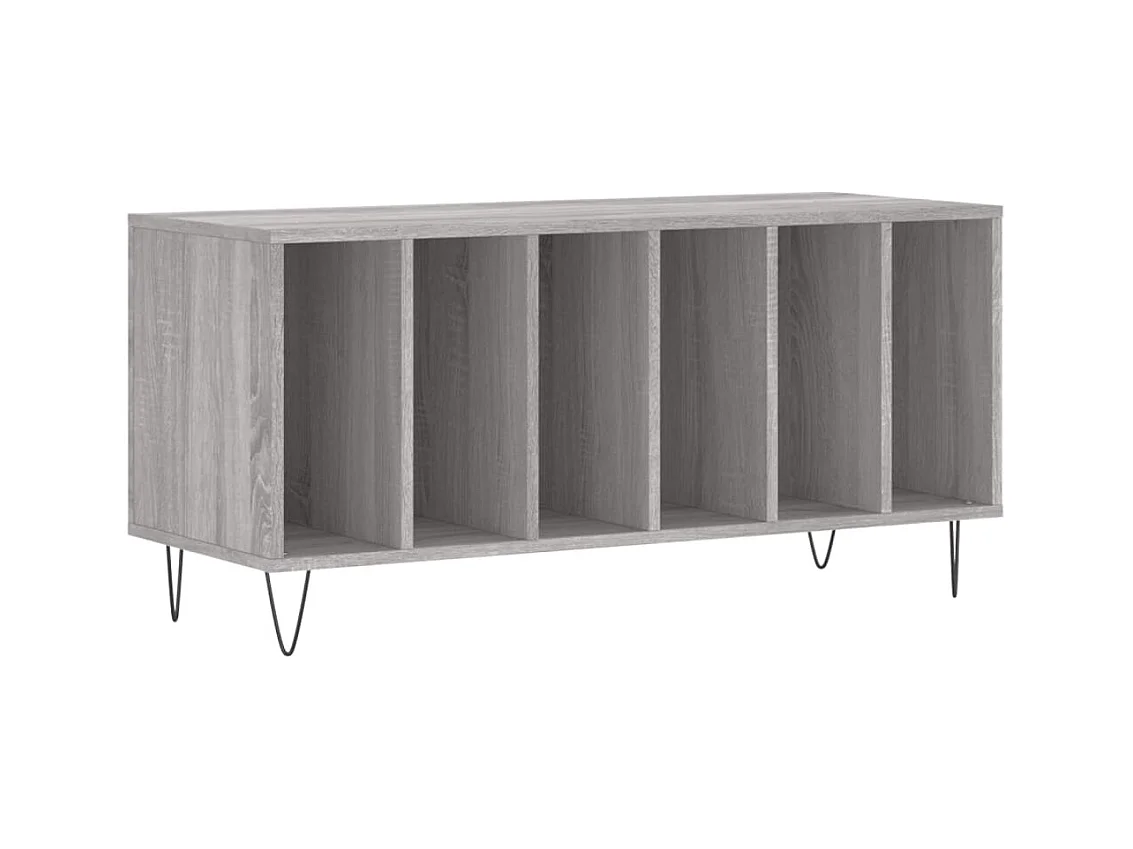 Mueble para discos madera contrachapada gris Sonoma 100x38x48cm ES997698