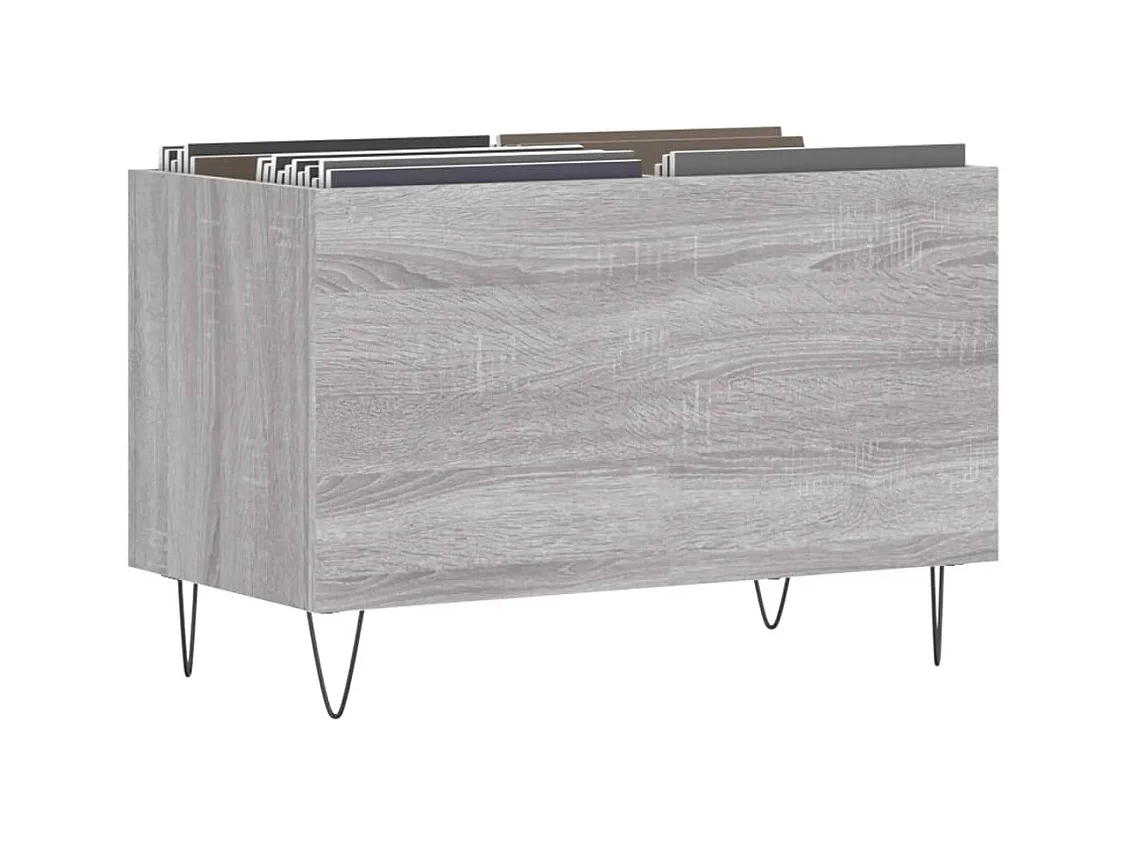Armoire à disques sonoma gris 74,5x38x48 cm bois d'ingénierie FR61800