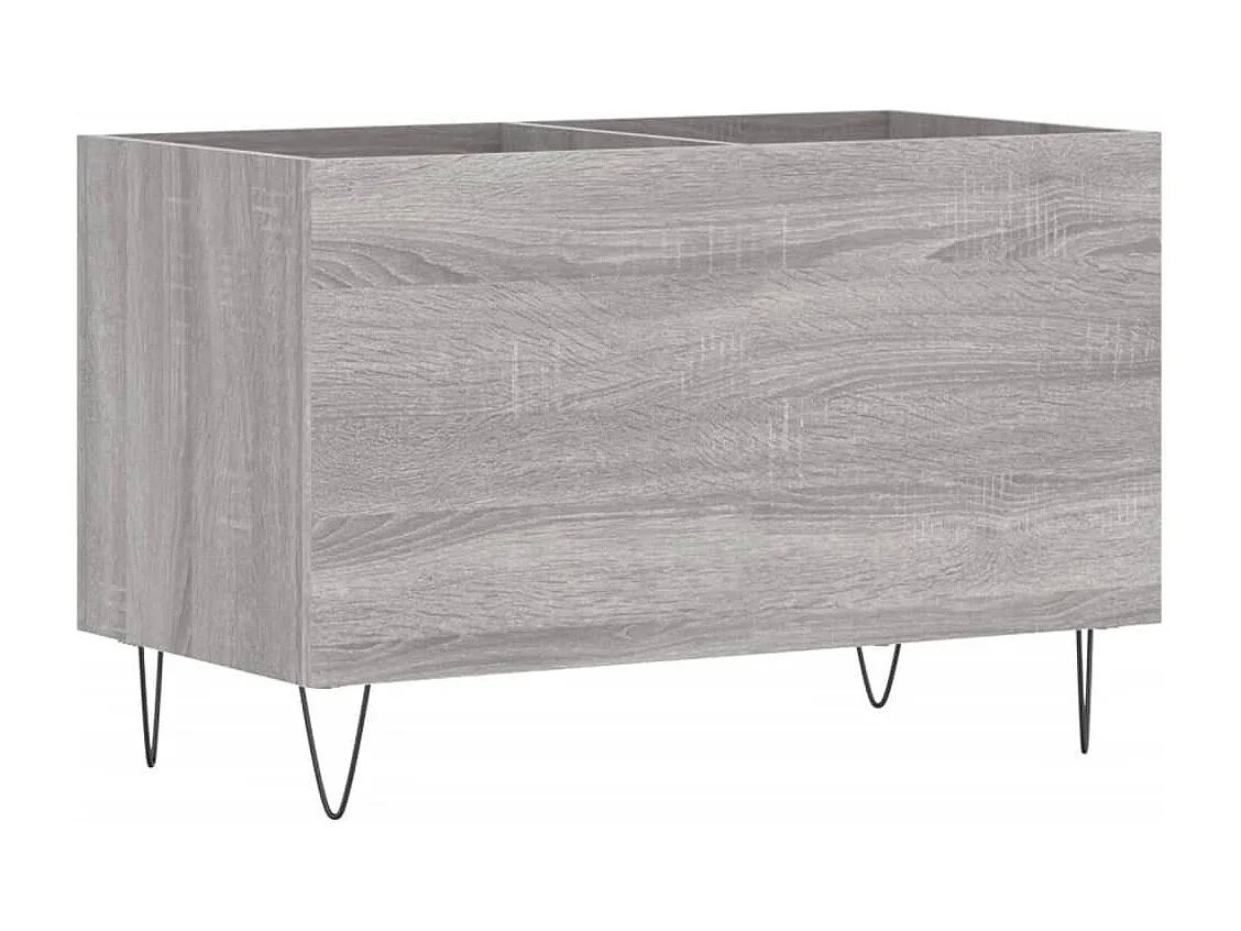 Platenkast 74,5x38x48 cm bewerkt hout grijs sonoma eikenkleurig BE114115