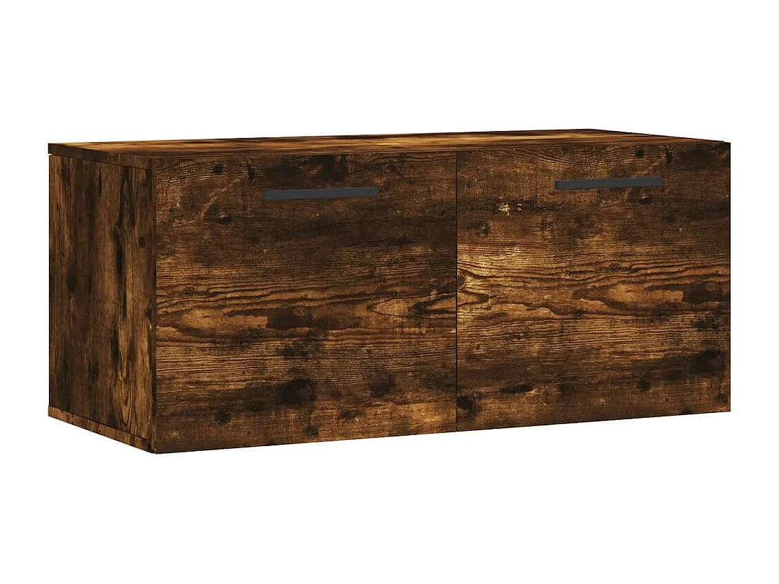 Armoire murale chêne fumé 80x36,5x35 cm bois d'ingénierie FR91687