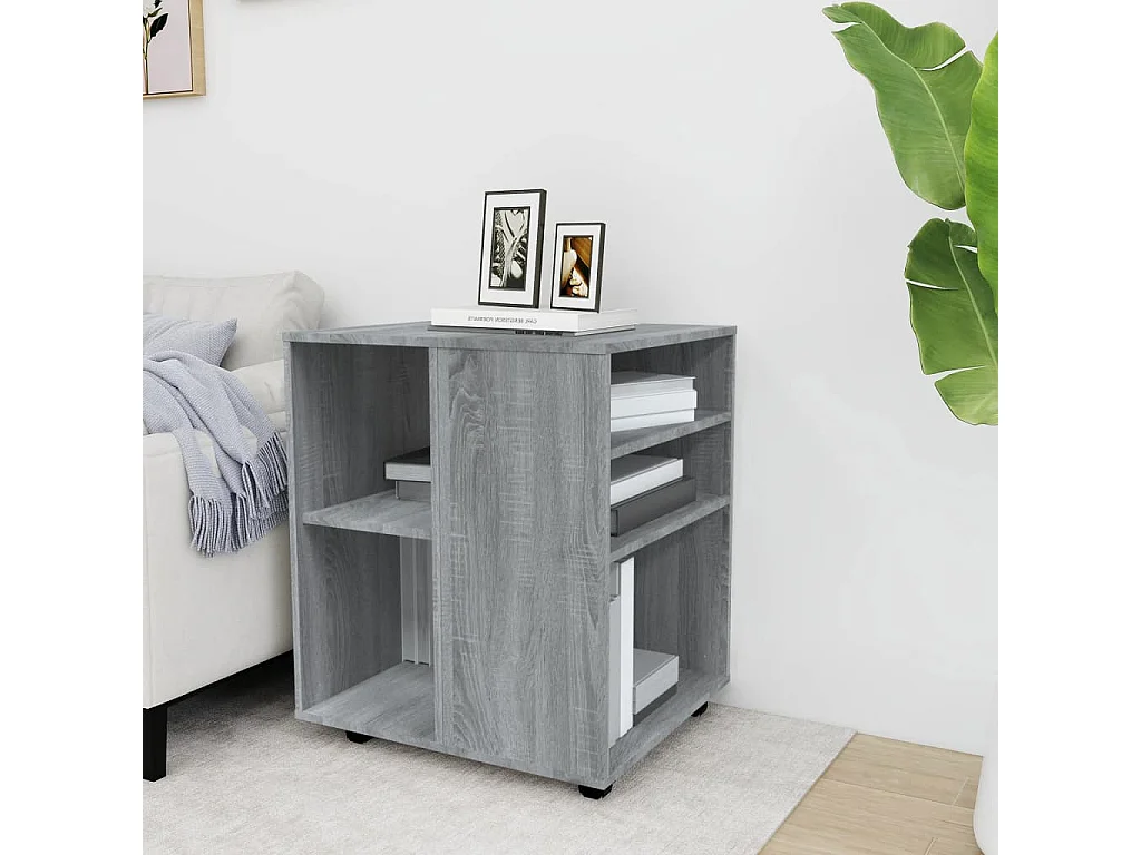 Armoire roulante Sonoma gris 60x53x72 cm Bois d'ingénierie FR23335