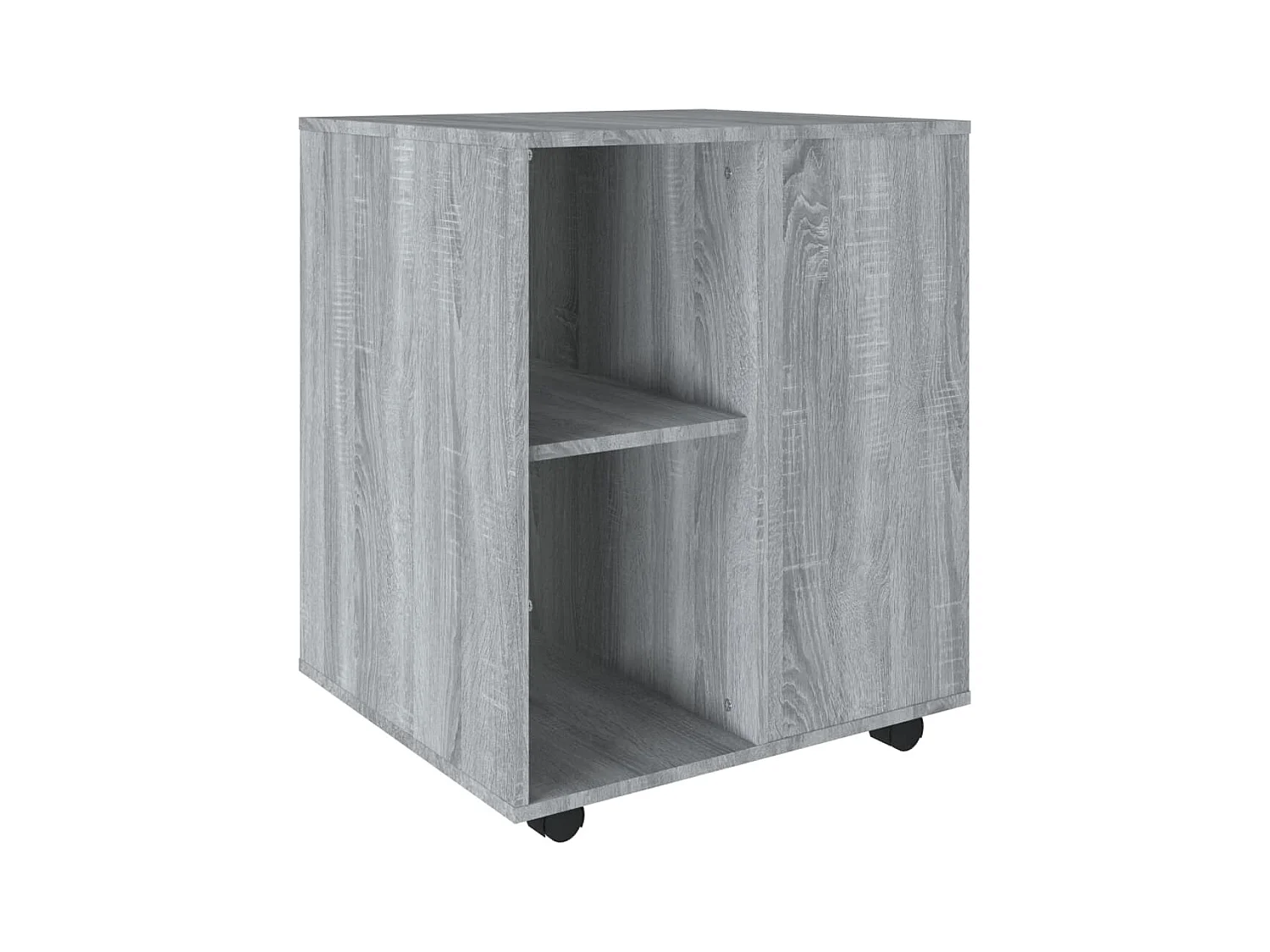 Rolkast 60x53x72 cm bewerkt hout grijs sonoma eiken BE210692