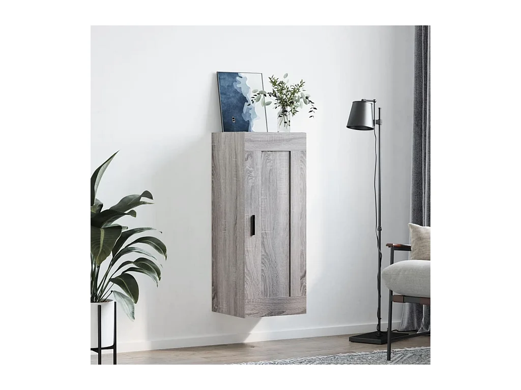 Armario de pared madera de ingeniería gris Sonoma 34,5x34x90 cm ES130576