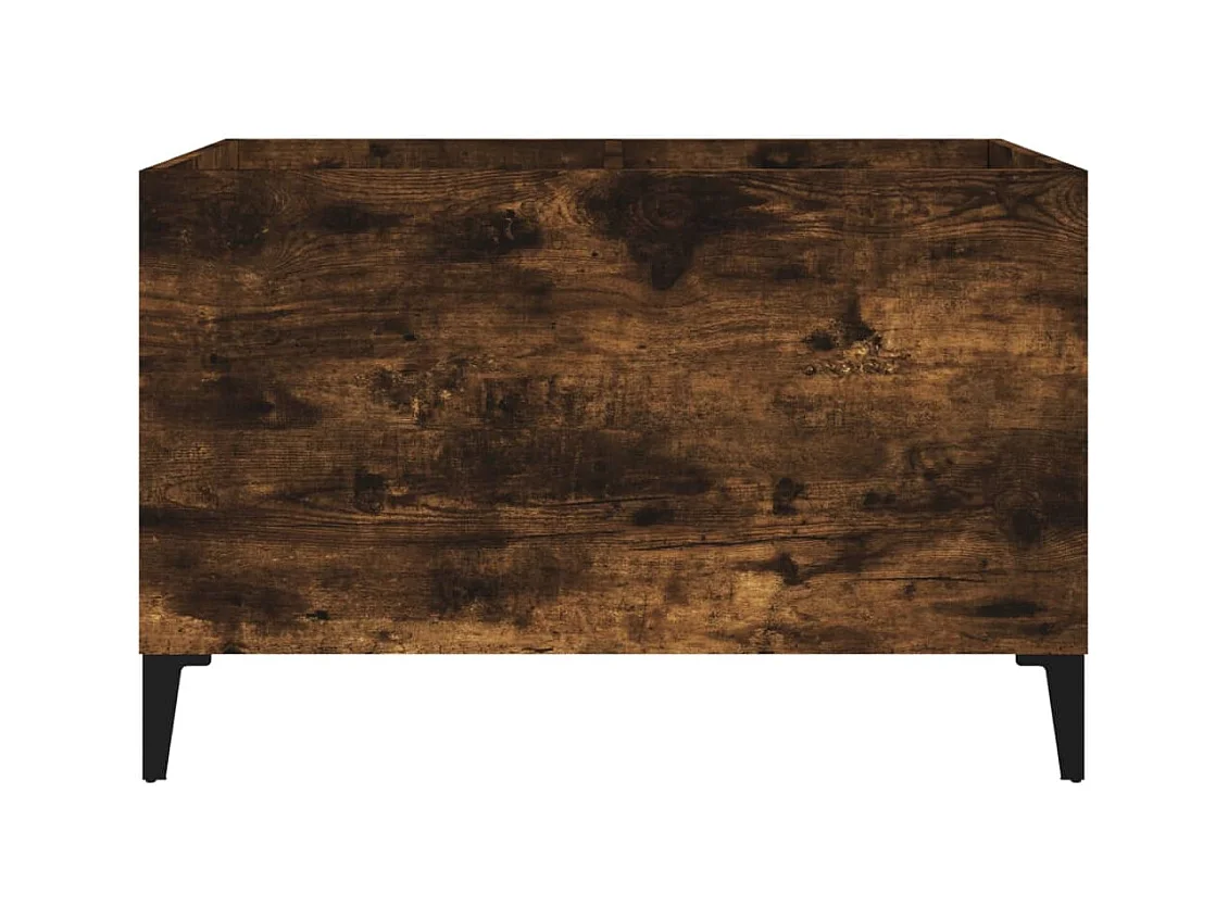 Platenkast 74,5x38x48 cm bewerkt hout gerookt eikenkleurig BE197228