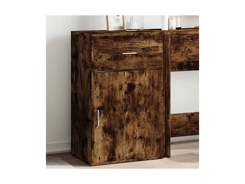 Armoire de rangement chêne fumé 56,5x39x90 cm bois d'ingénierie FR26899