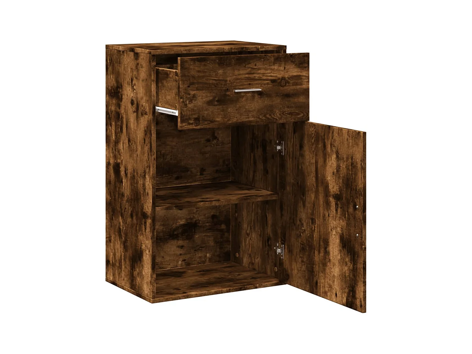 Armario almacenaje madera ingeniería roble ahumado 56,5x39x90cm ES946990