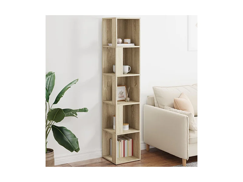 Armoire d'angle Chêne sonoma 33x33x164,5 cm Bois d'ingénierie FR39556
