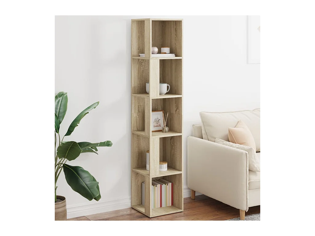 Mueble de esquina madera ingeniería roble Sonoma 33x33x164,5 cm ES765106