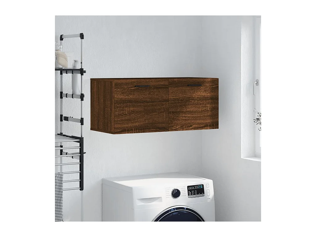 Armoire murale chêne marron 80x36,5x35 cm bois d'ingénierie FR96889
