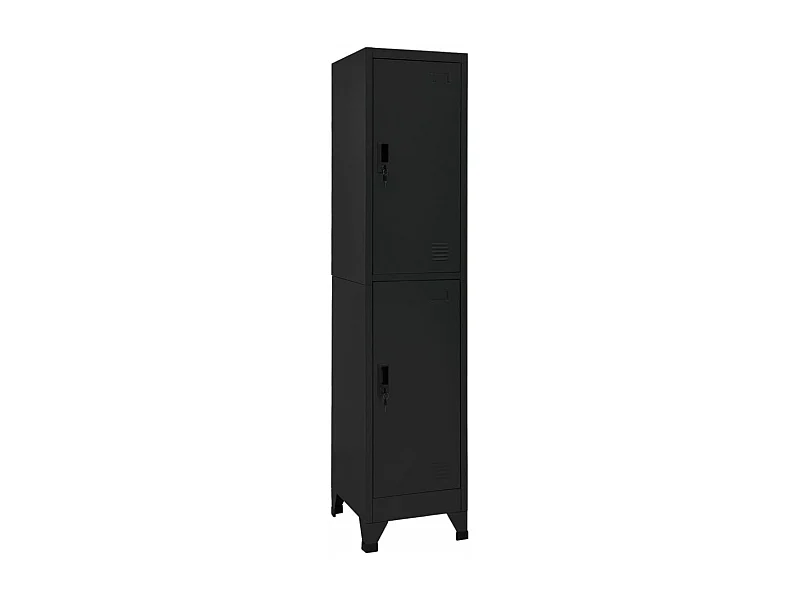 Armoire à casiers Noir 38x45x180 cm Acier FR11889