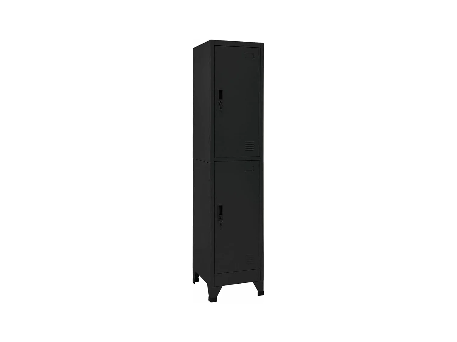 Armoire à casiers Noir 38x45x180 cm Acier FR11889