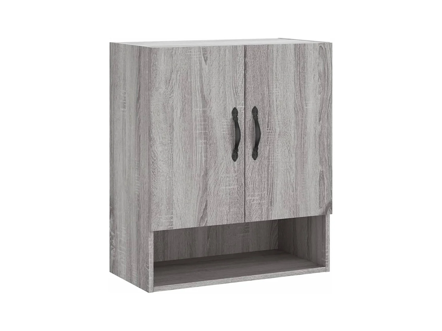 Wandkast 60x31x70 cm bewerkt hout grijs sonoma eikenkleurig BE452486
