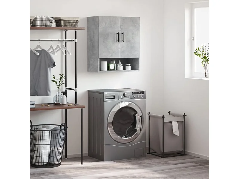 Armoire murale gris béton 60x31x70 cm bois d'ingénierie FR99075