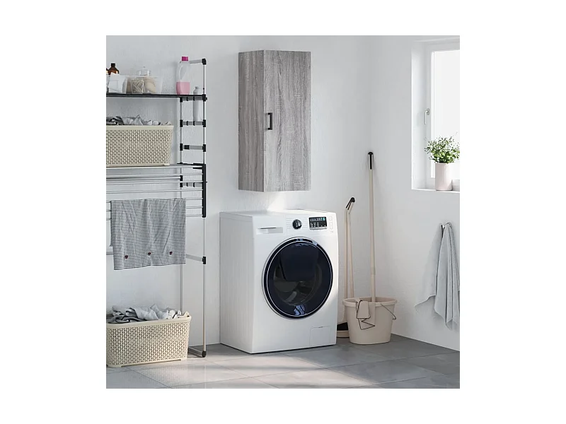 Hangkast 34,5x34x90 cm grijs sonoma eikenkleurig BE735182