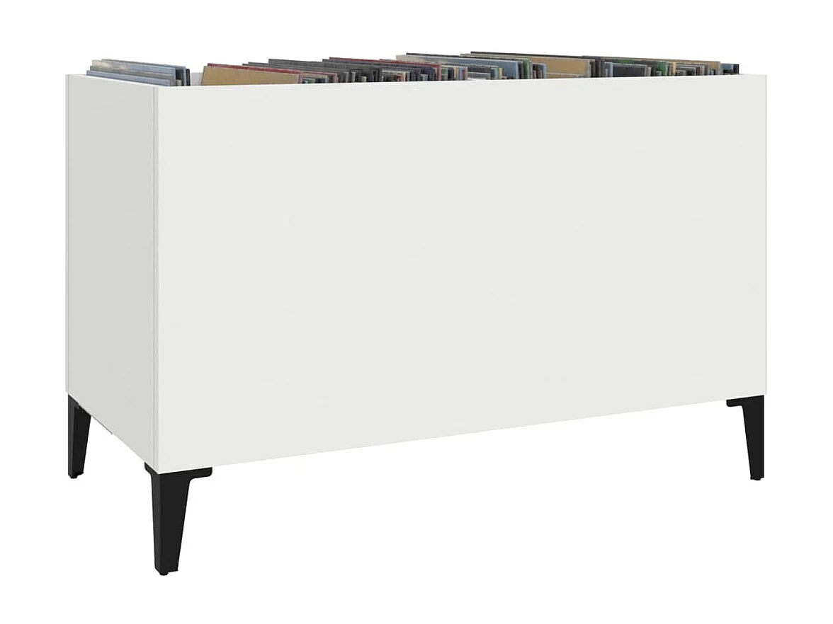 Armoire à disques blanc 74,5x38x48 cm bois d'ingénierie FR18024