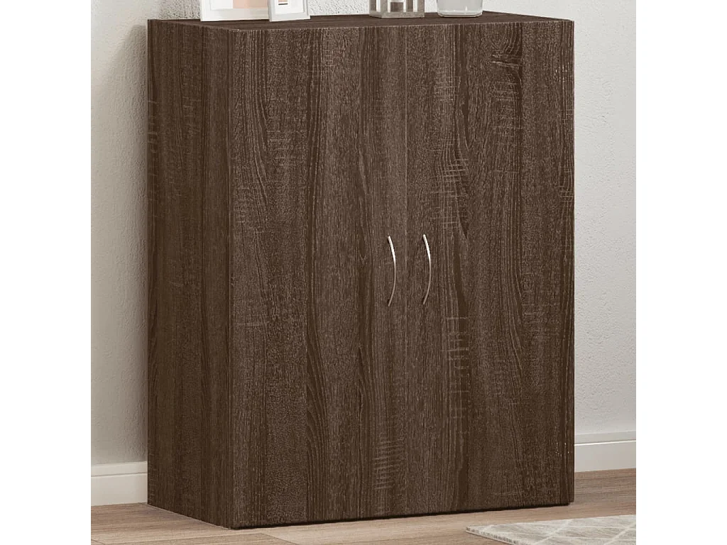 Armoire de classement chêne marron bois d'ingénierie FR93379