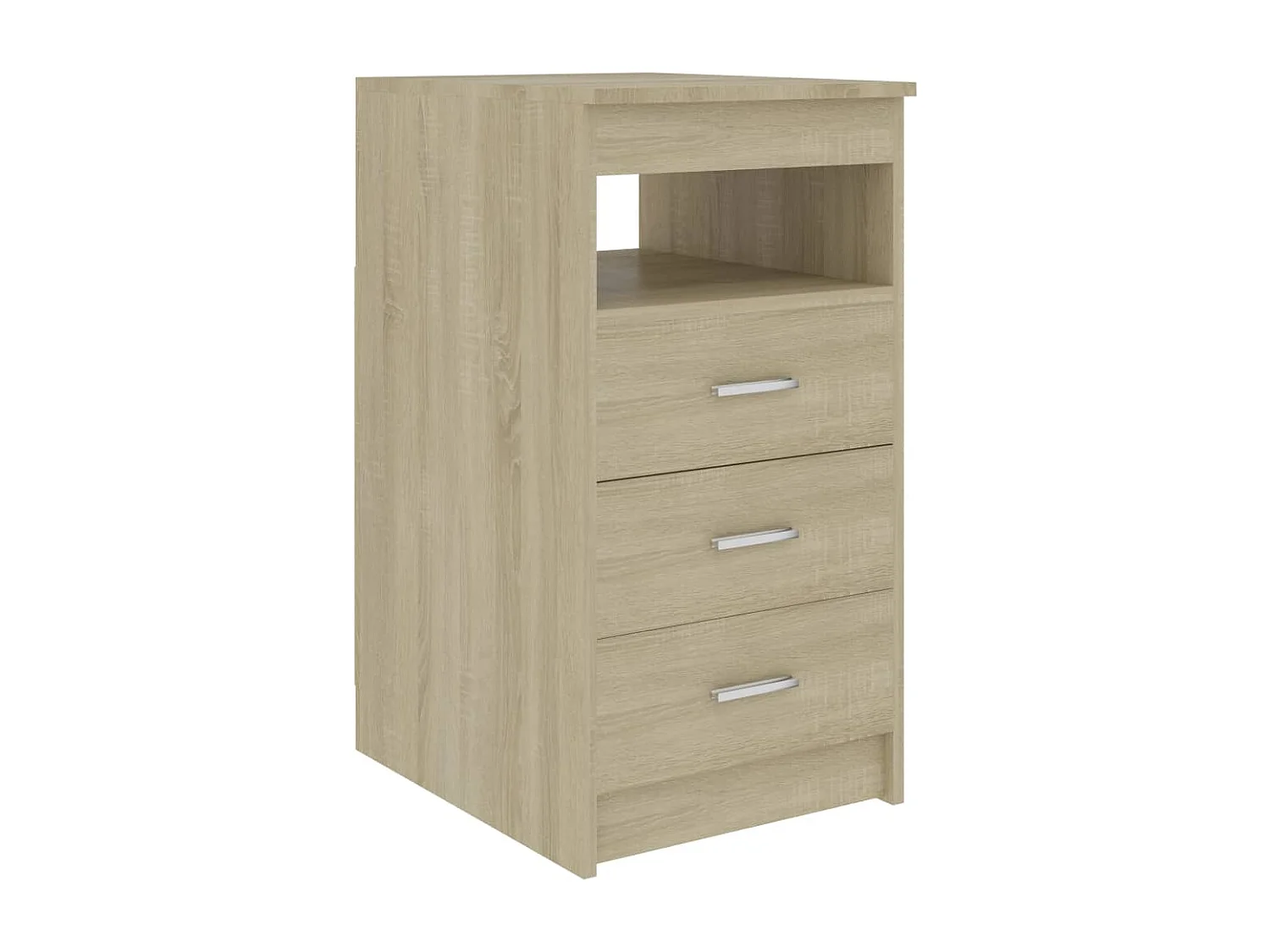 Cajonera de madera contrachapada color roble Sonoma 40x50x76 cm ES936777