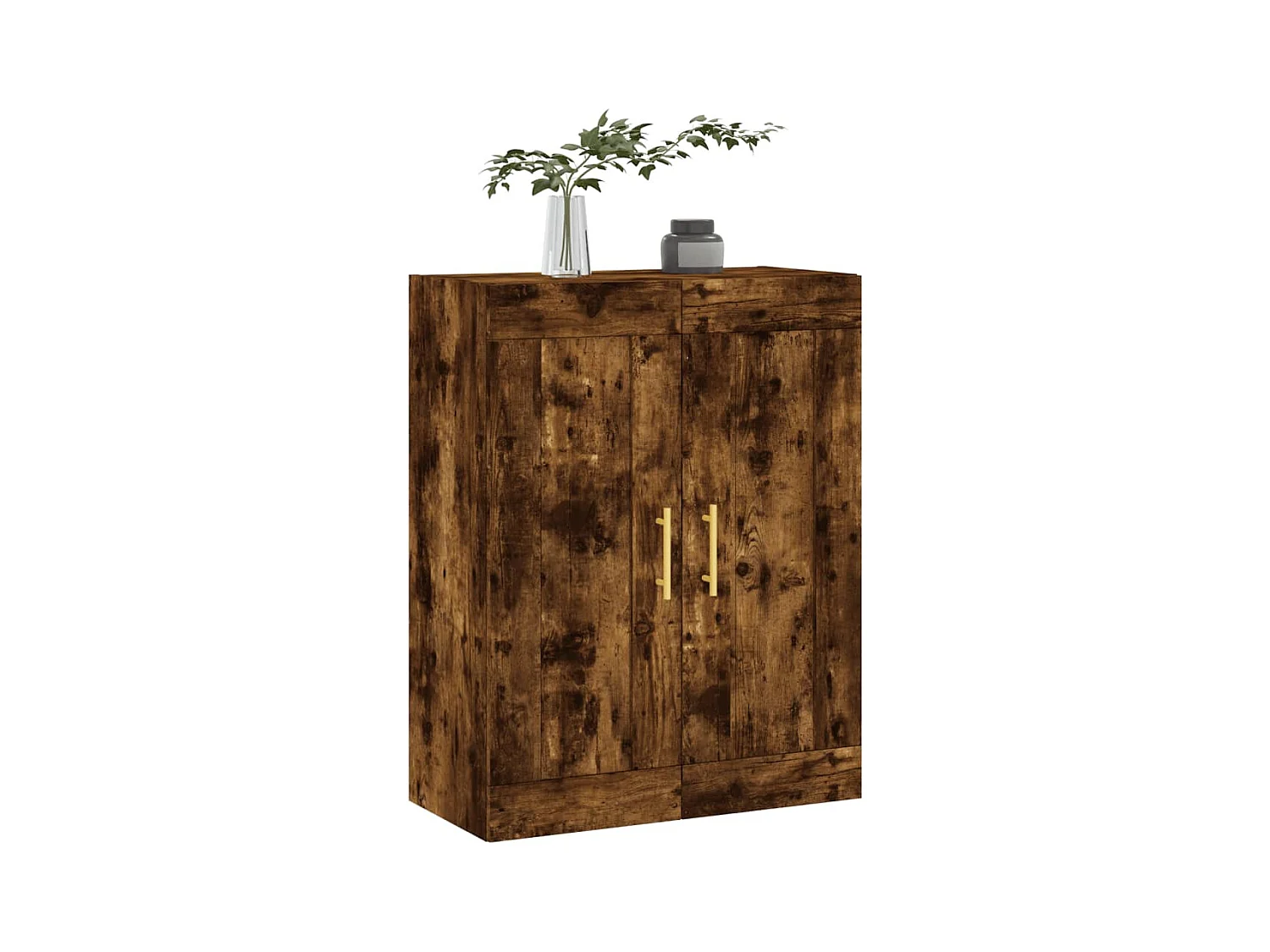 Armoire murale chêne fumé 69,5x34x90 cm bois d'ingénierie FR19502