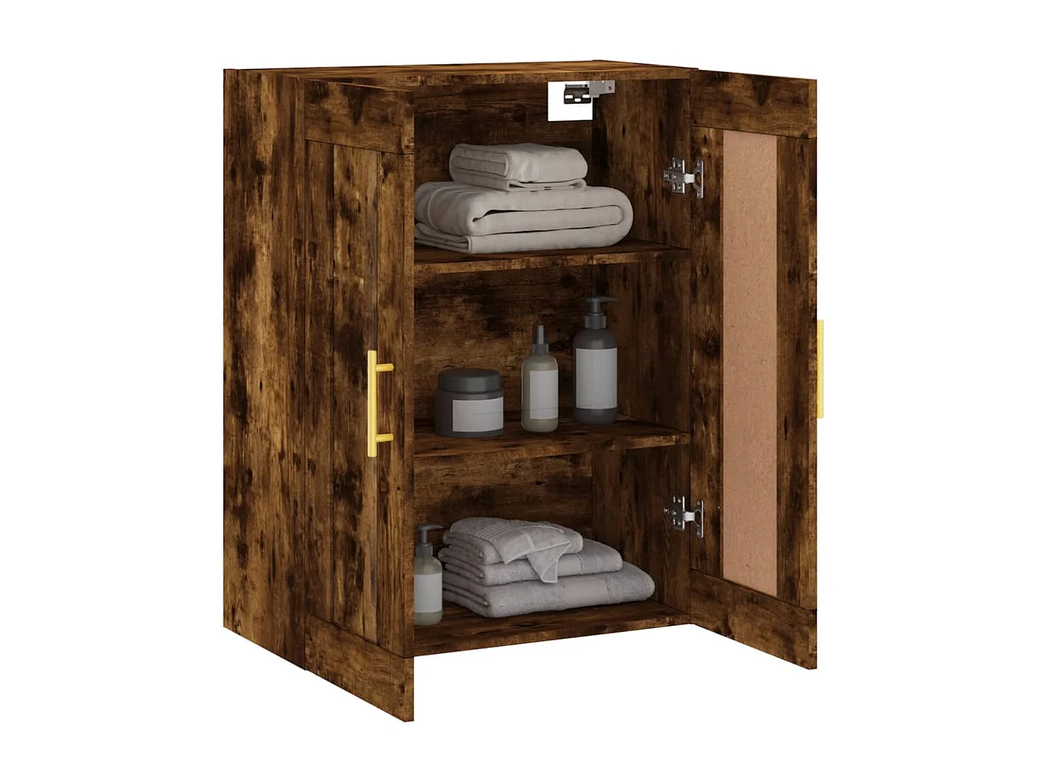 Armoire murale chêne fumé 69,5x34x90 cm bois d'ingénierie FR19502