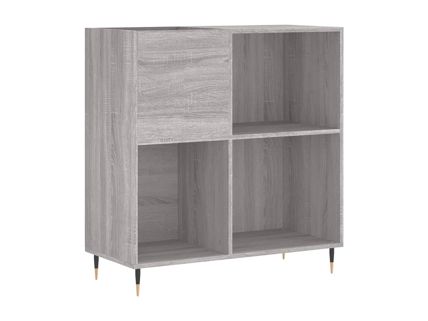 Mueble discos madera contrachapada gris Sonoma 84,5x38x89 cm ES868722