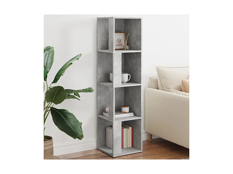 Mueble de esquina madera ingeniería gris hormigón 33x33x132 cm ES970781