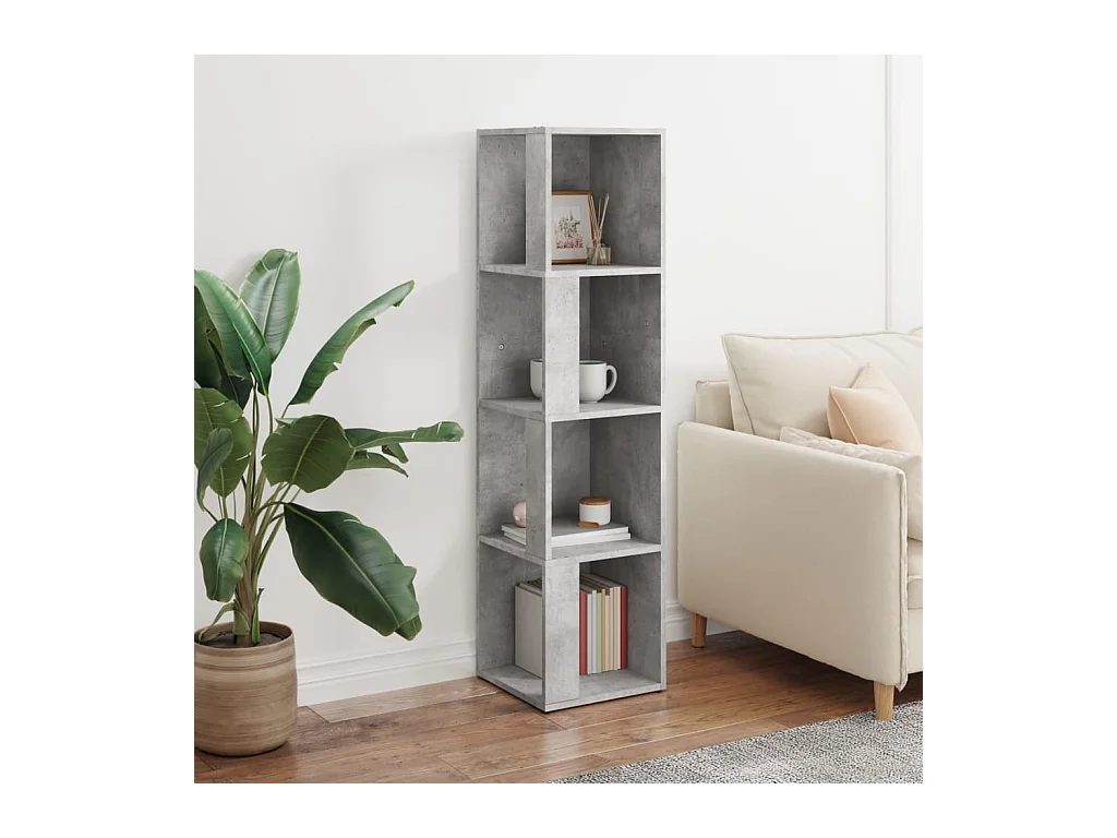 Armoire d'angle Gris béton 33x33x132 cm Bois d’ingénierie FR26424