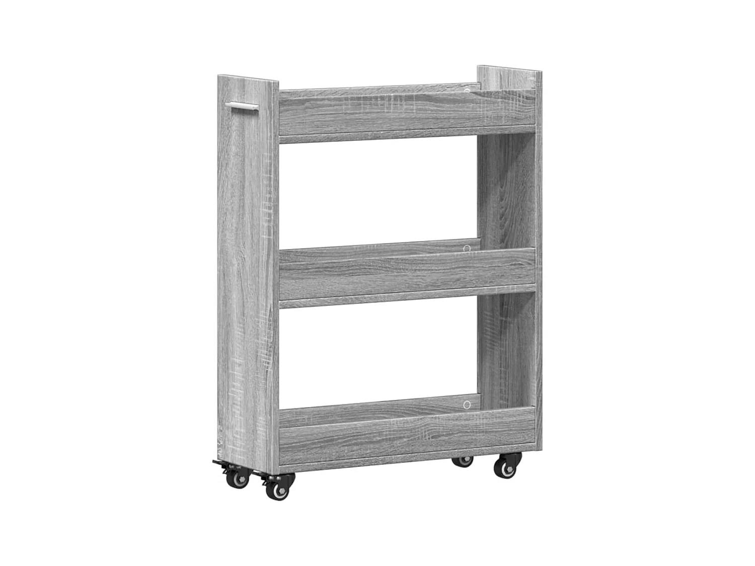 Armoire avec roues sonoma gris 60x22x79 cm bois d'ingénierie FR77520