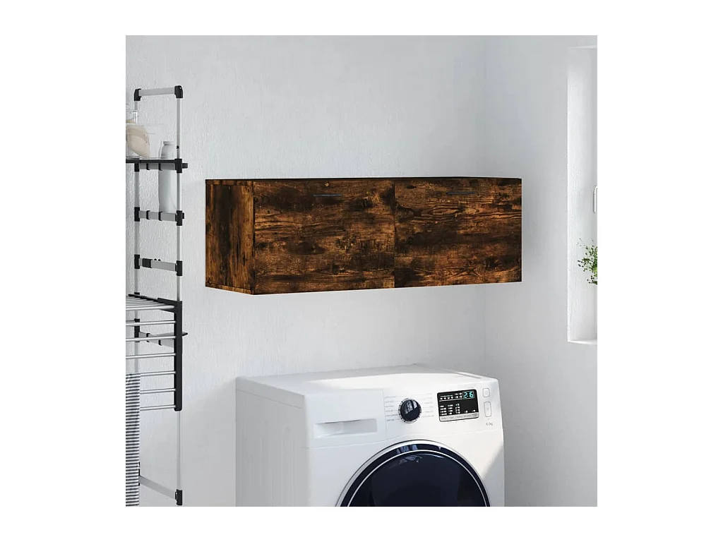 Armoire murale Chêne fumé 100x36,5x35 cm Bois d'ingénierie FR97048