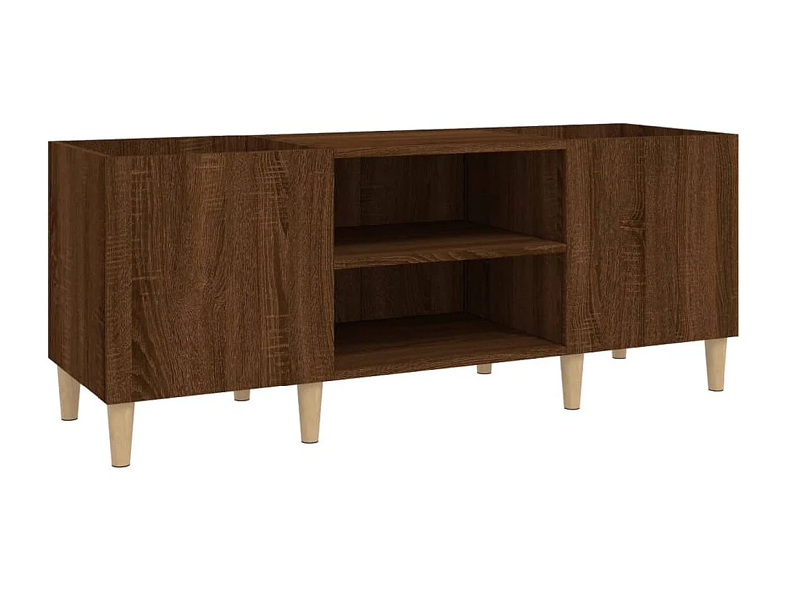 Armoire à disques chêne marron 121x38x48 cm bois d'ingénierie FR57008