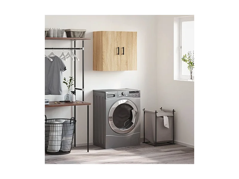 Wandkast 60x31x60 cm bewerkt hout sonoma eikenkleurig BE412730