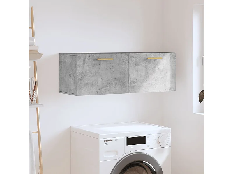 Armoire murale gris béton 100x36,5x35 cm bois d'ingénierie FR13451